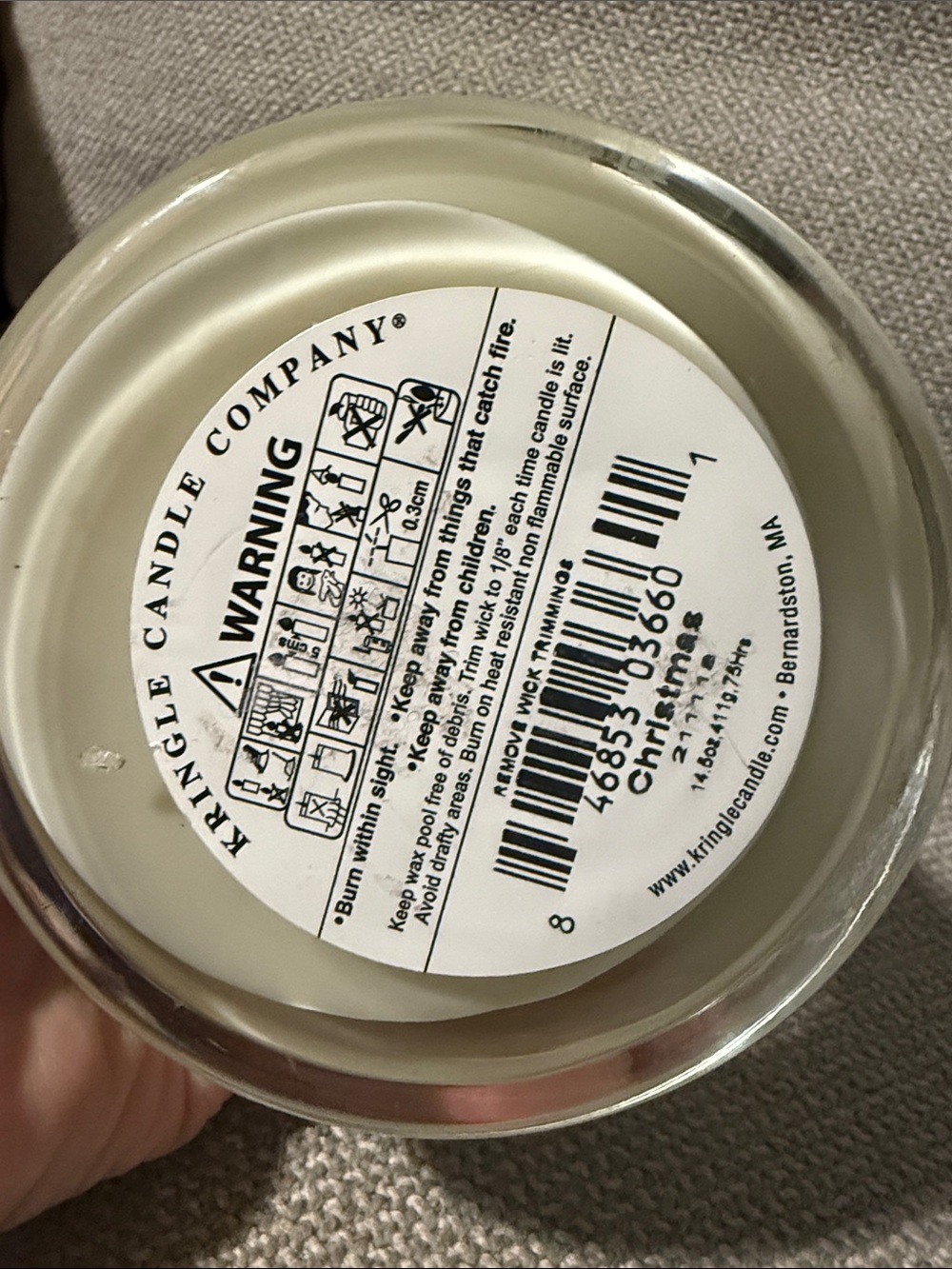Christmas Kringle Candle Scented Jar Candle 14.5oz - Picture 2 of 3
